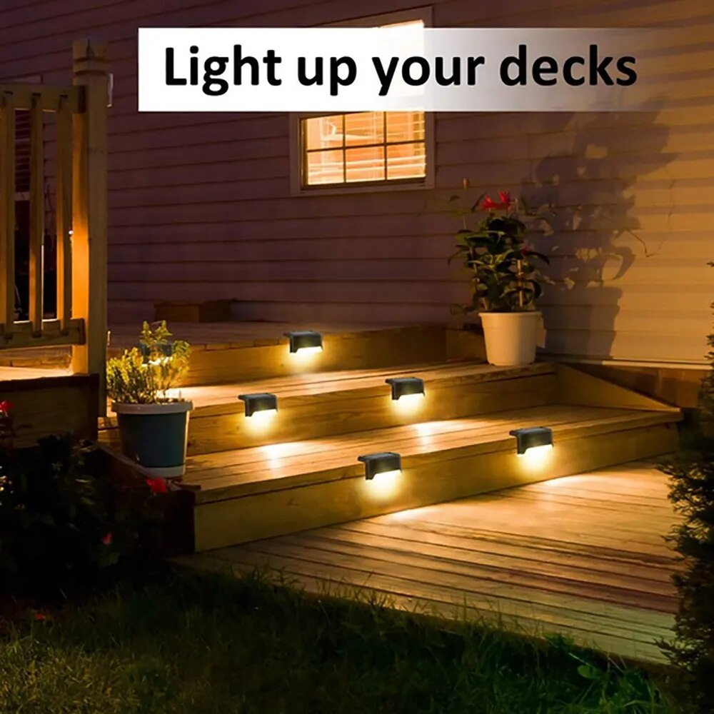 🔥🔥🔥 TO 70% OFF: LED Solar Lamp Path Staircase Outdoor Waterproof Wall Light