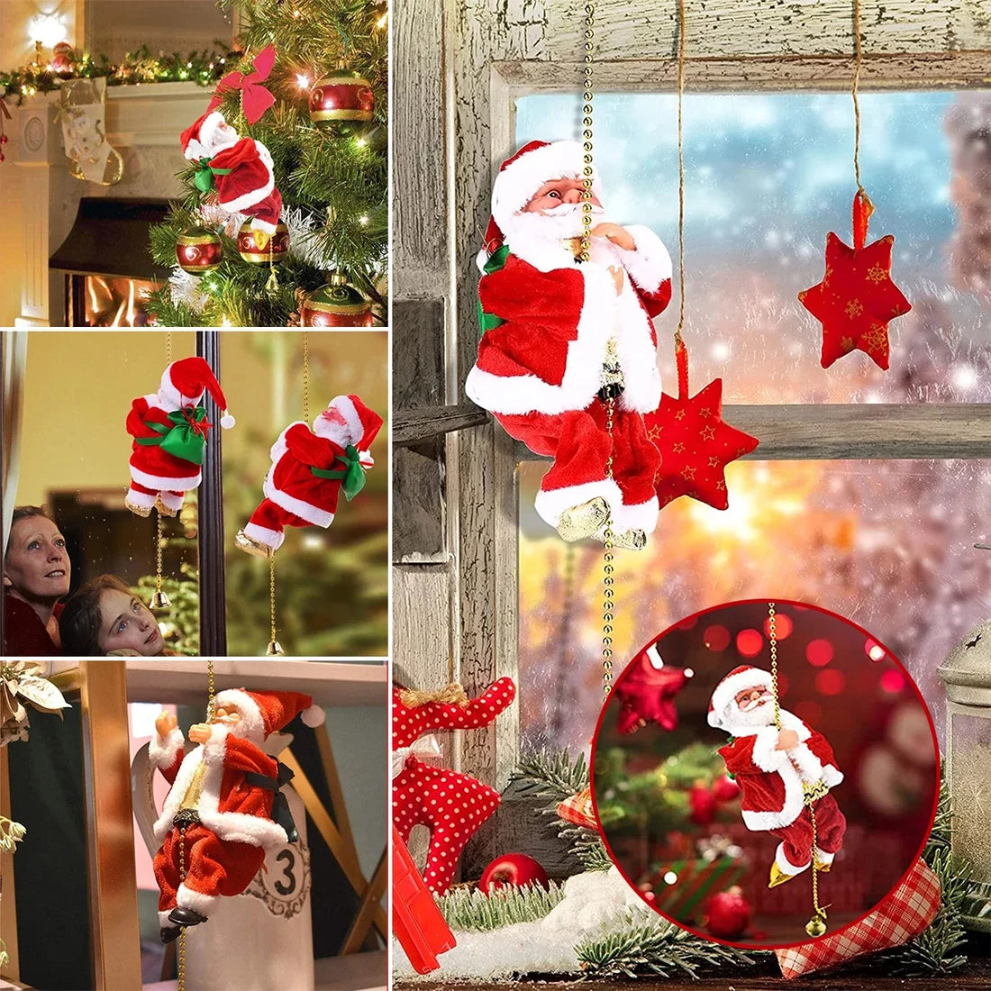 (🎁🎅 BEST 2023 GIFT. PRE-CHRISTMAS SALE 🎅🎁) Climbing Santa Claus