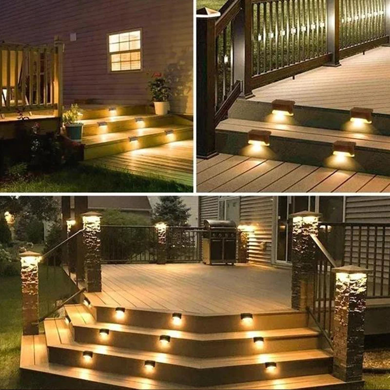 🔥🔥🔥 TO 70% OFF: LED Solar Lamp Path Staircase Outdoor Waterproof Wall Light