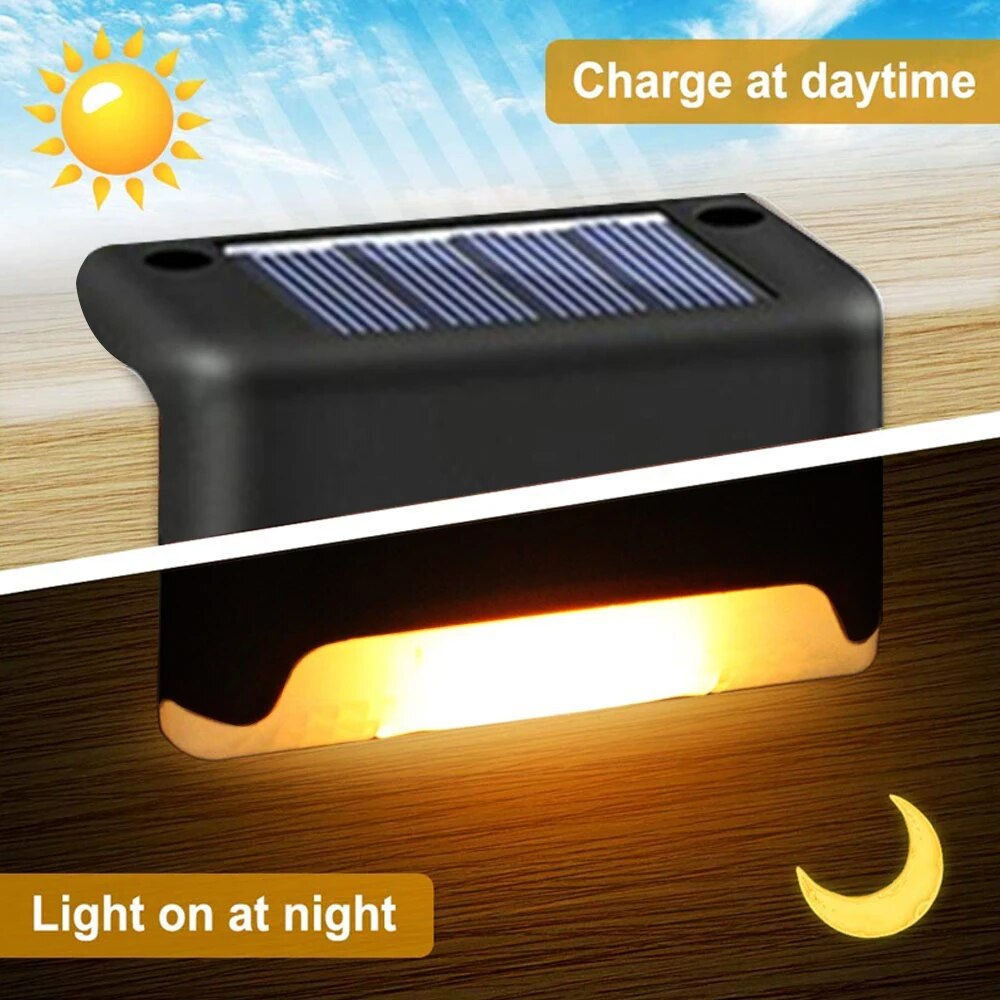 🔥🔥🔥 TO 70% OFF: LED Solar Lamp Path Staircase Outdoor Waterproof Wall Light